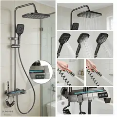 LEFORGE BAIN - Columna Ducha Moderna 4 Funciones Pantalla Digital LEFORGE