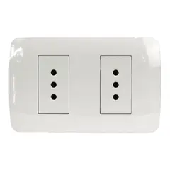 LEXO - ENCHUFE Doble Emb 10A 250V Blanco -