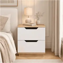 HOMER DESIGN - Velador 2 Niveles Con 2 Cajones 40*34*48