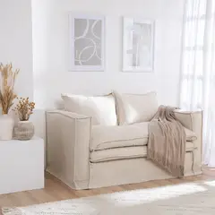 INTERMUEBLES - Sofá Pagani 160 Lino Americano Crudo