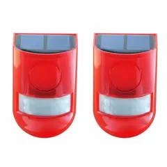 MOVI - Pack 2 Alarma Solar Exterior Sensor Movimiento Sirena Seguridad Casa