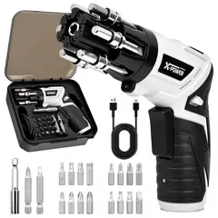 AIZO - Taladro Atornillador Inalambrico 3.6v +maleta+ 25 Accesorios