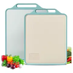 KUANGYE - Tabla Para Picar Para Cortar Doble Lado De Acero Inoxidable Doble Cara