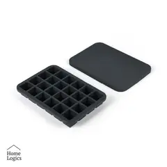 HOME LOGICS - Moldes 24 Cubos Cubetas Hielo Silicona con Tapa Kiosclub