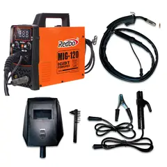 GENERICO - Soldadora Mig Inverter 2 En 1 Sin Gas Flux 120amp Redbo