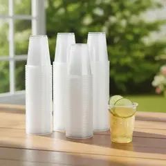 JAGIMA - 50 Uds Vaso Plástico Transparente Desechable S/tapa 300 Cc