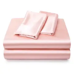 ROSEWOOD - Sabanas Satin Ultra Suaves Juego Completo - Rosa - Super King