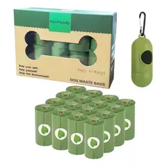 GENERICO - Bolsas Caca Desechos Perro 16 Rollos 240un Con Dispensador Biodegradables Eco