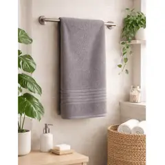 AMABILE - Toalla Cuerpo Extra Grande 90x180cms Gris Oscuro 100% Algodón
