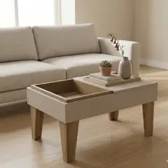 EXIT - Mesa de Centro 68x42x35 cm Beige Veneza