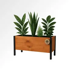 GENERICO - Jardinera Macetero de Madera Estilo Industrial