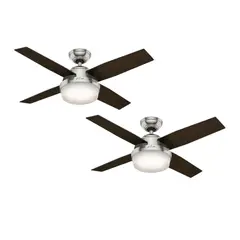 HUNTER - PACK X2 VENTILADOR DE TECHO DANTE NIQUEL 44"