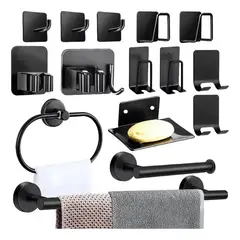 EVERSO - Juego De Accesorios De Baño Toalleros Acero Inoxidable 15pcs
