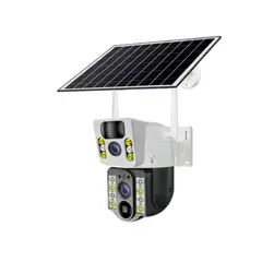 GENERICO - Cámara PTZ Solar V380 Doble Lente Compatible con Intercomunicador de Voz Bidireccional Cámara CCTV