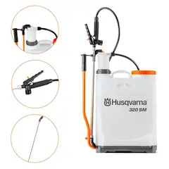 HUSQVARNA - Pulverizador Manual Con Bomba De Respaldo De 20l Blanco