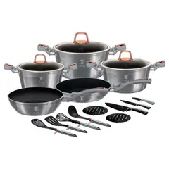 BERLINGER HAUS - BATERIA DE COCINA 17 PZS MOONLIGHT COLLECTION ANTIADHERENTE
