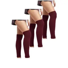LOOK SHOP - Pack 3 Polaina Lana Invierno Abrigadoras Mujer Niñas Colores 2548