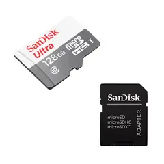 SANDISK - Memoria MicroSD 128GB Ultra Rendimiento y Velocidad