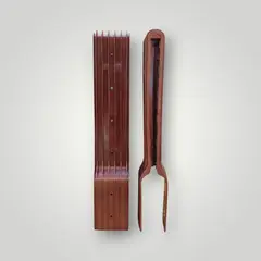 GENERICO - Pack 5 unidades Extensor de pilares para muros tipo bulldog color café/ corta vista