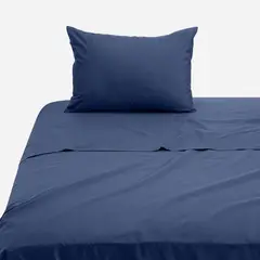 ROSEN - Sábana 144 Hilos Lisa Denim 1,5 Plazas