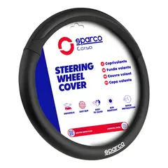 SPARCO - Funda Cubre Volante Negro Fibra SPS146BK Excelente Calidad