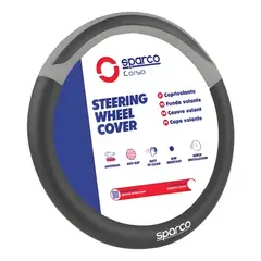 SPARCO - Funda Cubre Volante Negro Gris SPS146GR Excelente Calidad