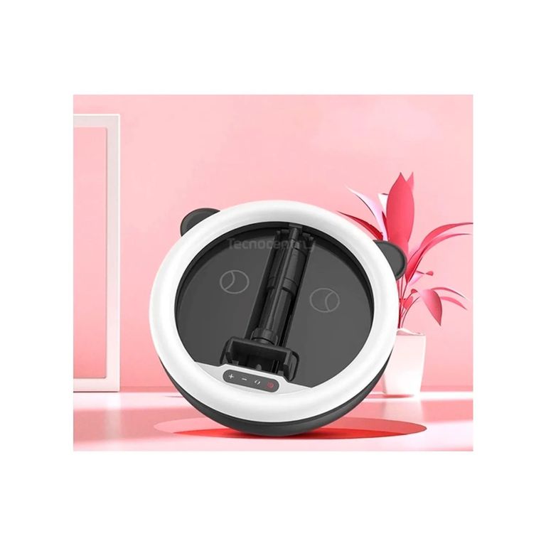 Aro de Luz LED G2 Portátil Plegable con Base Redonda y Soporte para Celular - Altura Ajustable