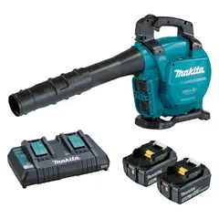 MAKITA - SOPLADOR ASPIRADOR 18V + 2 BATERIA DE 5 AH Y CARGADOR