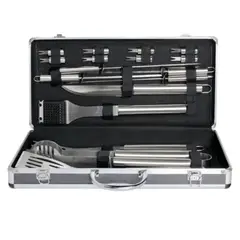 MOVI - Set Parrillero 18 Piezas Acero Inoxidable en Maleta