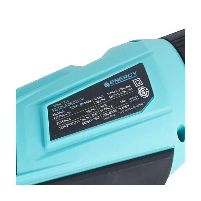 PISTOLA DE CALOR 2000W HG600 220