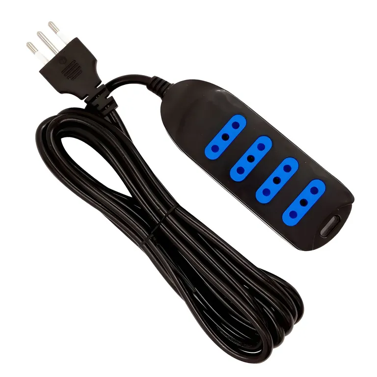 Alargador Electrico 4 Enchufes Certificado SEC Negro - PS