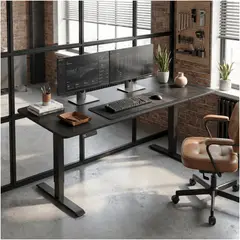 HOMER DESIGN - Escritorio Altura Ajustable Eléctrico 160x60cm Profesional
