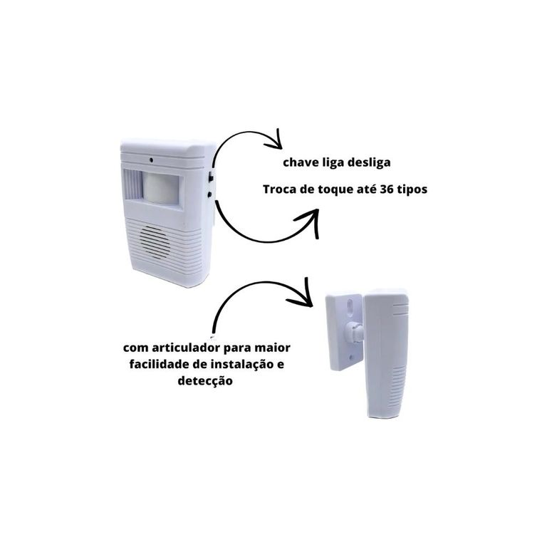 Alarma Inalámbrica V-Zorr ED-08 con Sensor Infrarrojo para Negocios Protección Increíble