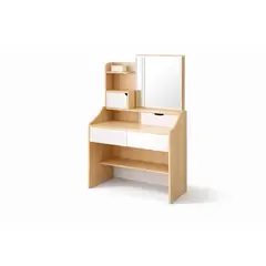 SPACE HOME - Tocador para Maquillaje 80 cm Blanco Madera MDF.
