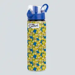 SM - Botella Inspirada en Los Simpson 750 ml Aluminio Diseño Colorido Libre de BPA Antiderrame
