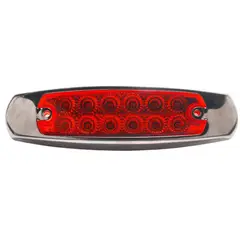 GENERICO - FOCO ROJO 12 LED LATERAL CROMADO BIVOLT