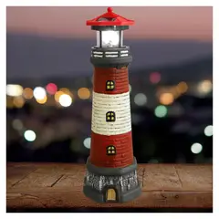 GENERICO - Faro de Jardín Solar con Luz Giratoria - Luz Blanca IP65