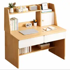 GENERICO - Escritorio Con Estantería Y Repisa 80110cm Cajón Y Gabinete