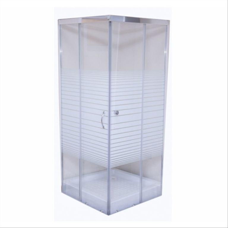 Cabina ducha cuadrada cromo 80 cm 4 mm