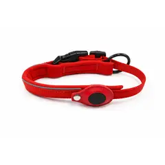 GENERICO - Collar de Perro con Soporte para Localizador GPS - Rojo XL