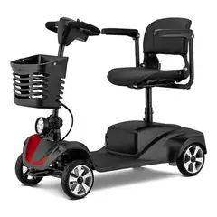 ONEDER - Silla Scooter Electrico Cuatro Ruedas Asiento 360 Grados Negro