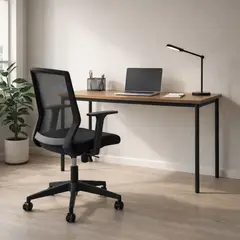 INDUMAC - Conjunto Home Office Escritorio Versa + Silla Giratoria Kiev