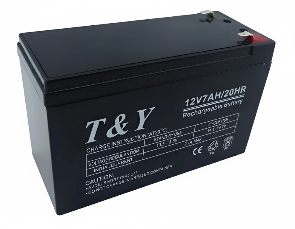 Bateria De 12 Volt 7 Amperes Marca T&y Negro