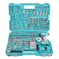 TOTAL TOOLS - Nuevo Kit Llave De Impacto 20v + Herramientas - 152 Piezas Total