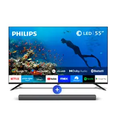 PHILIPS - Smart TV 55 PUD7019 + Soundbar TAB4208 Smart Starter