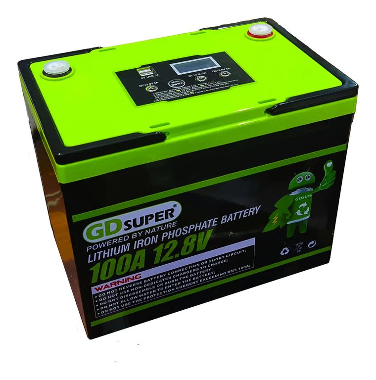 Batería Qp 12.8v 100ah Energía Solar Usb 5v Litio