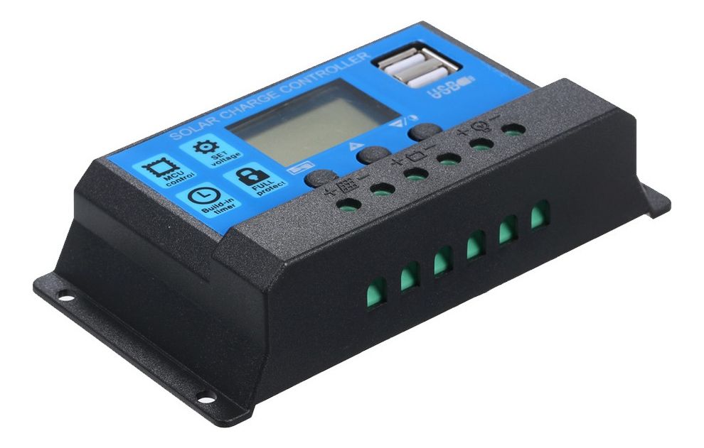 10a 12v24v Controlador De Carga Solar Pwm Inteligente