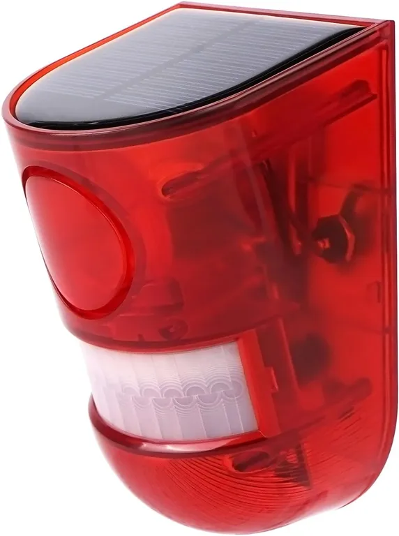 Alarma Solar 129 dB Sensor Movimiento Impermeable Exterior