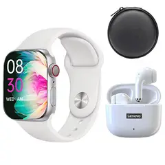 LENOVO - LP40 pro Audífonos inalámbricos y reloj inteligente y Estuche