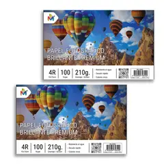 MALIK - Pack x2 Papel Foto 10x15 210g - 200 Hojas Glossy Premium